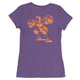 Ladies Retro Purple Squat T Shirt