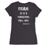 Ladies' Fran CrossFit Workout Fitted T-Shirt